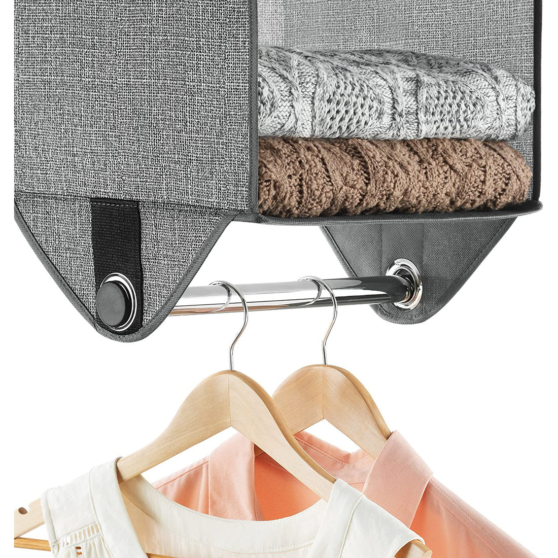 Organizador de closet de 2 secciones - Gris