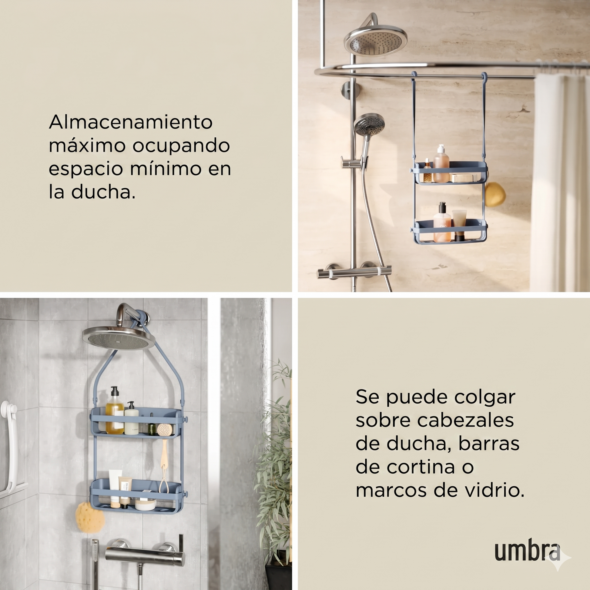 Organizador de ducha Flex azul acerado Umbra