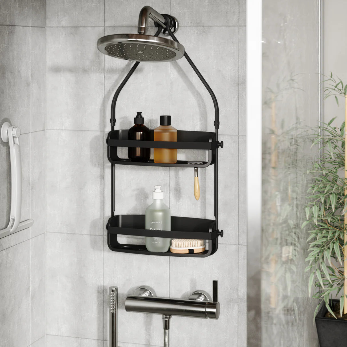 Organizador de ducha Flex negro