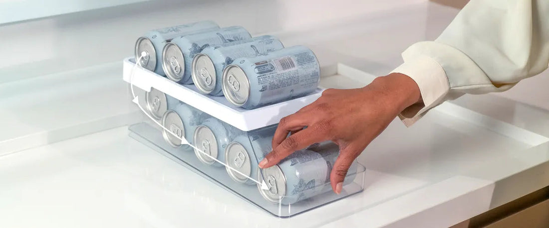 Organizador de latas clear fresh 9 unid blanco