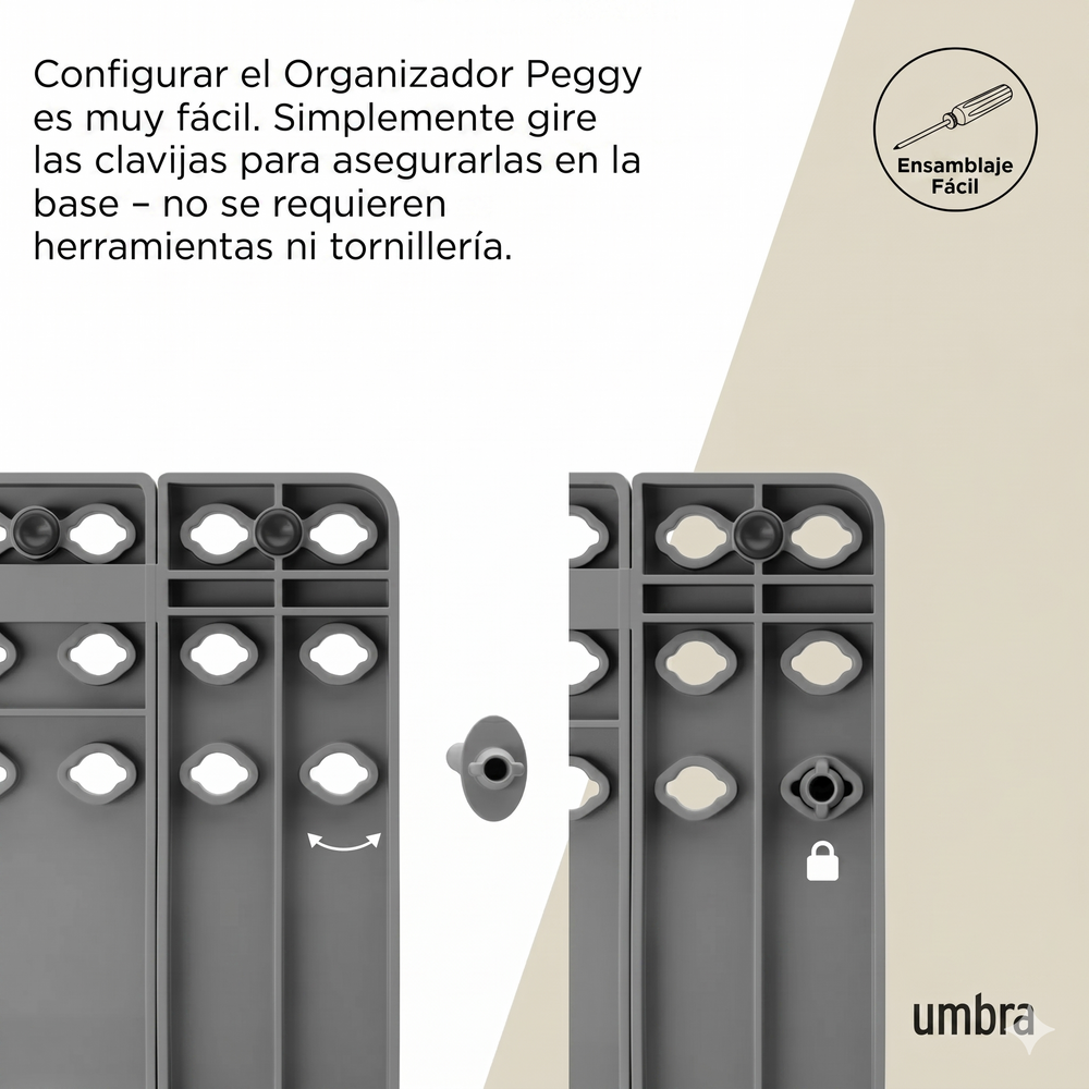 Organizador de ollas y sartenes Peggy gris Umbra