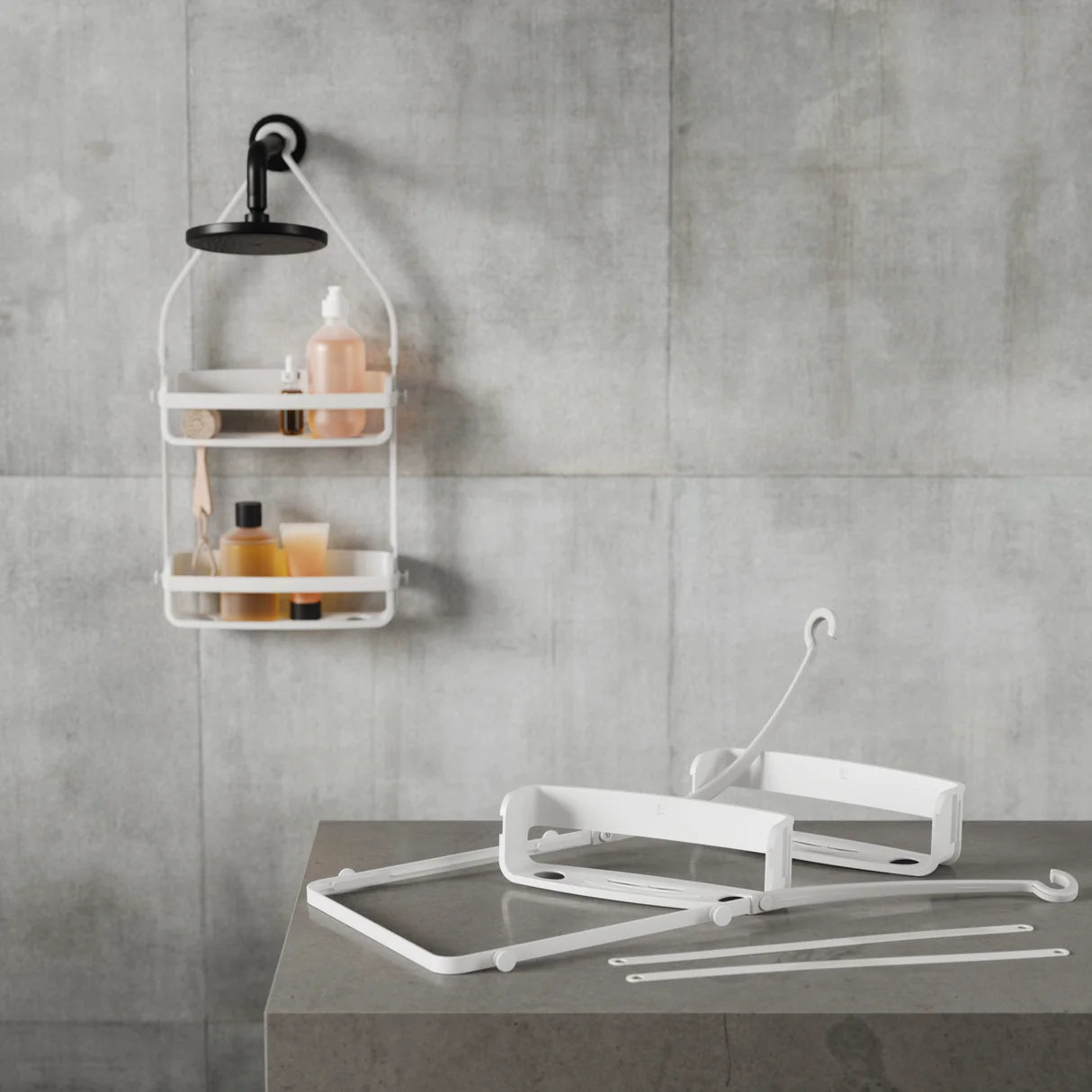 Organizador ducha flex blanco