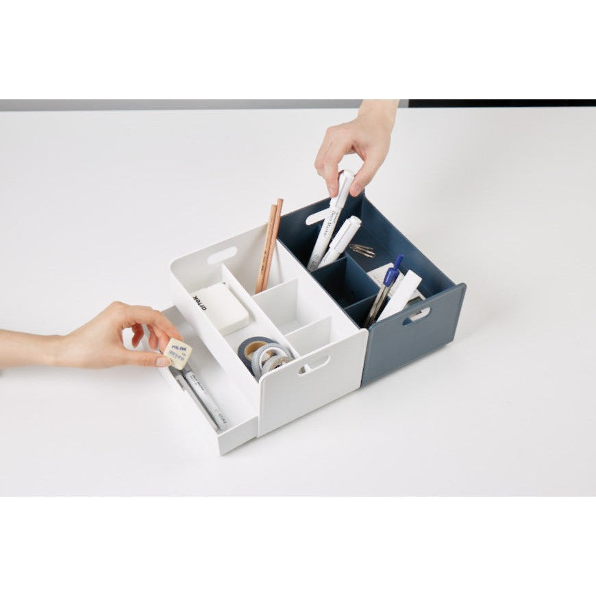 Organizador escritorio Combo gris azulado