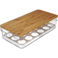 Organizador huevos c/ tapa bambu