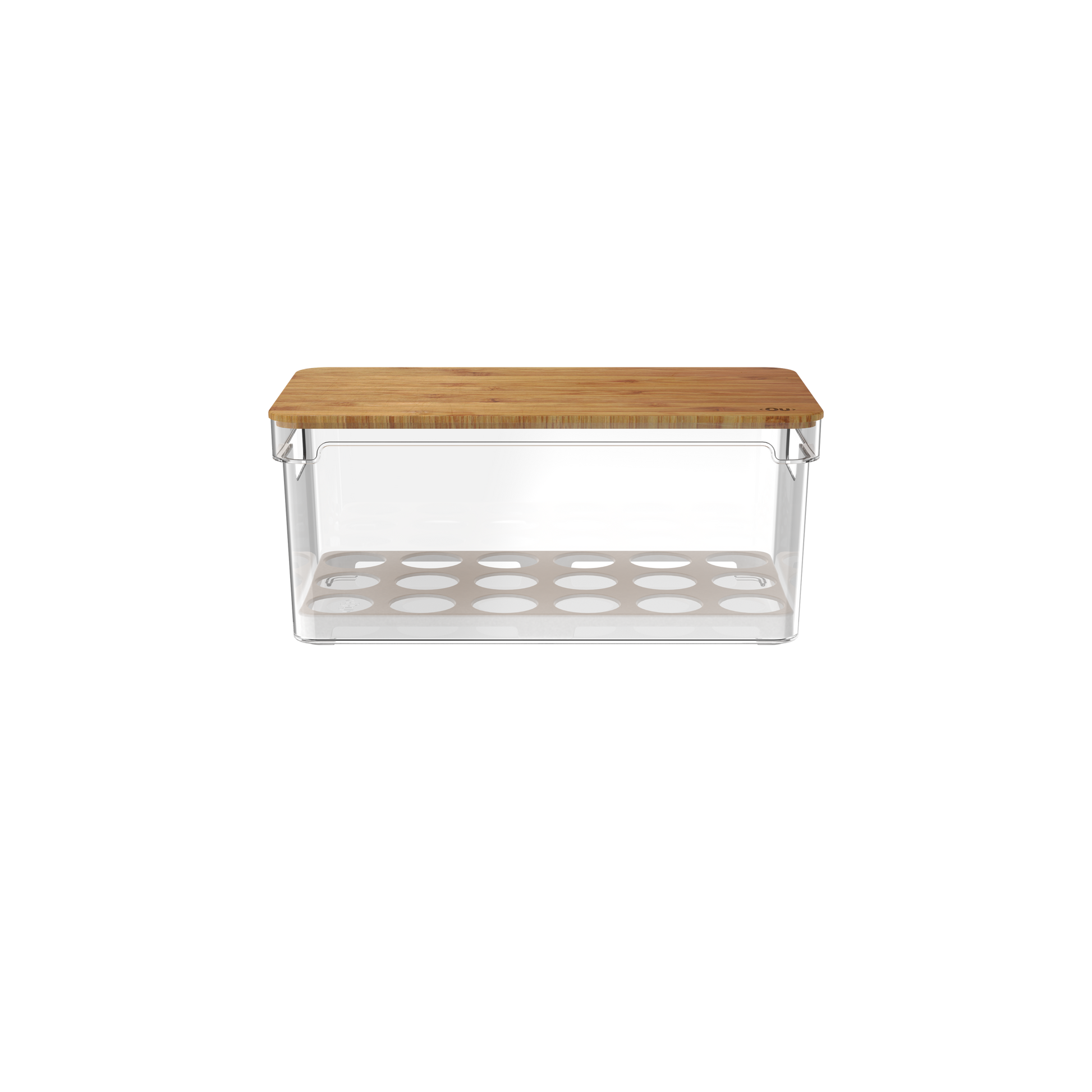 Organizador huevos c/ tapa bambu
