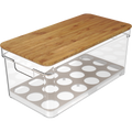 Organizador huevos c/ tapa bambu