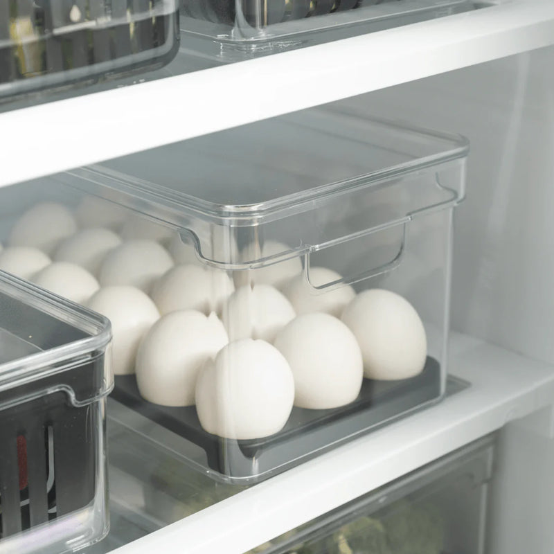 Organizador huevos c/tapa 36un Clear Fresh negro