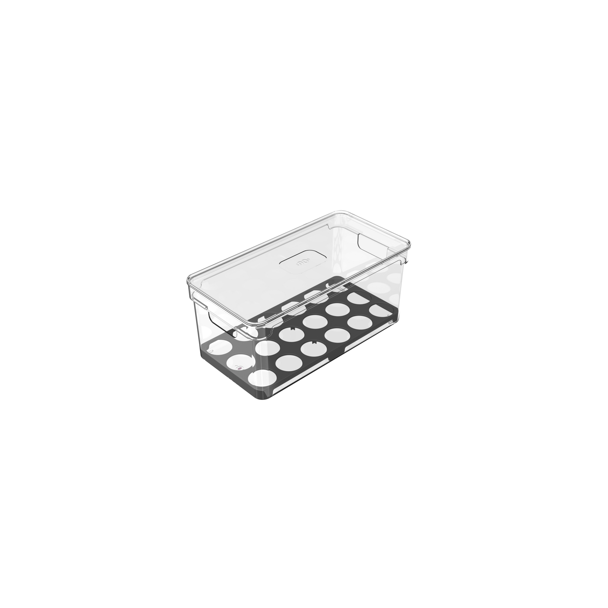 Organizador huevos c/tapa 36un Clear Fresh negro