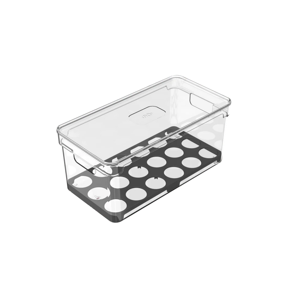 Organizador huevos c/tapa 36un Clear Fresh negro