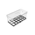Organizador huevos c/tapa 36un Clear Fresh negro