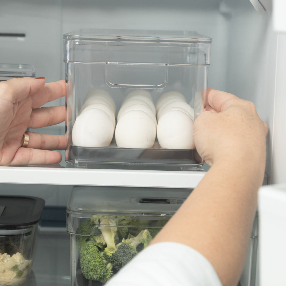 Organizador huevos c/tapa 36un Clear Fresh negro