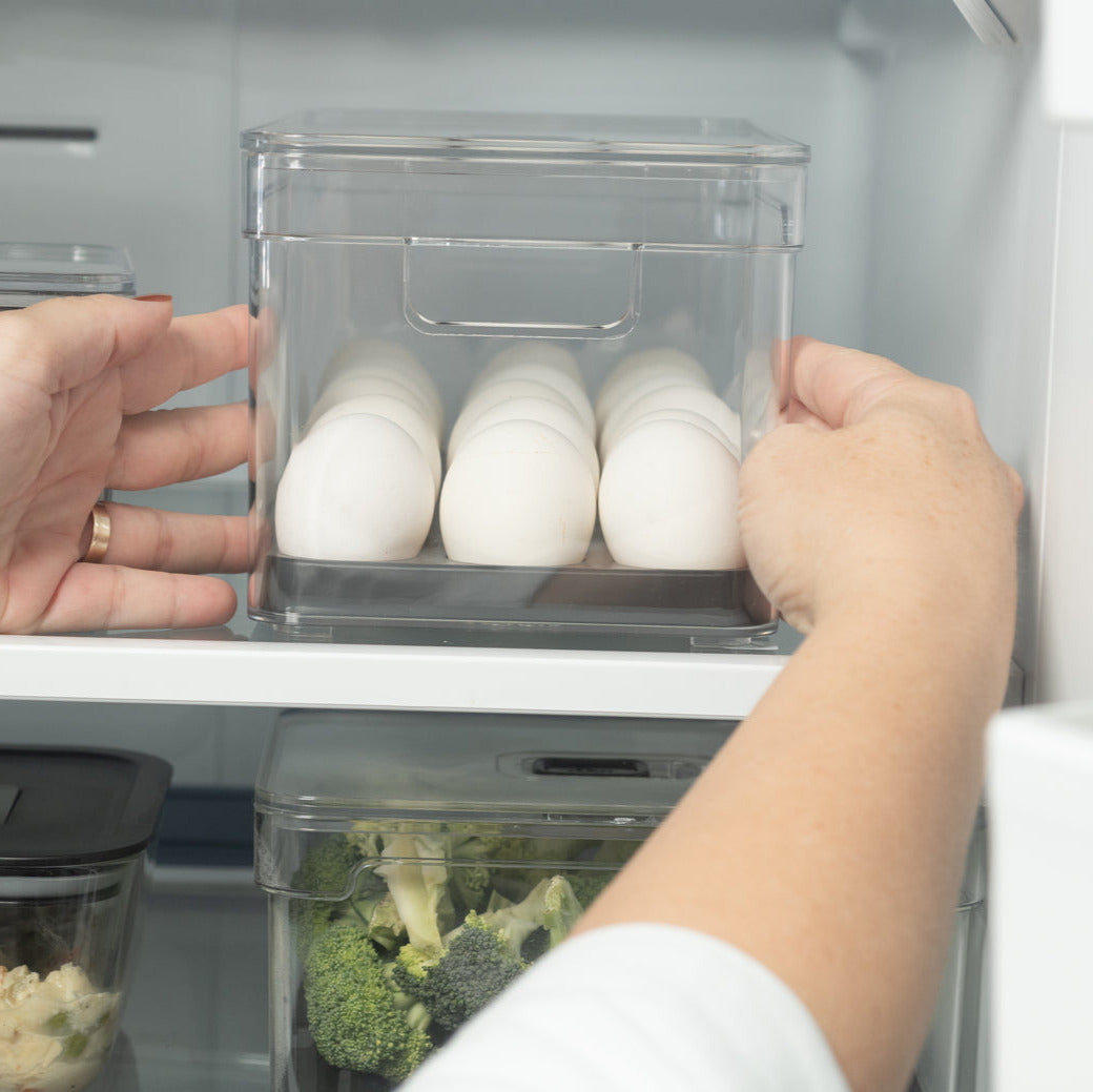 Organizador huevos c/tapa 36un Clear Fresh negro