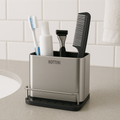 Organizador lavadero acero inoxidable Kala - 3 Compartimentos, Drenaje Rápido, Multiuso