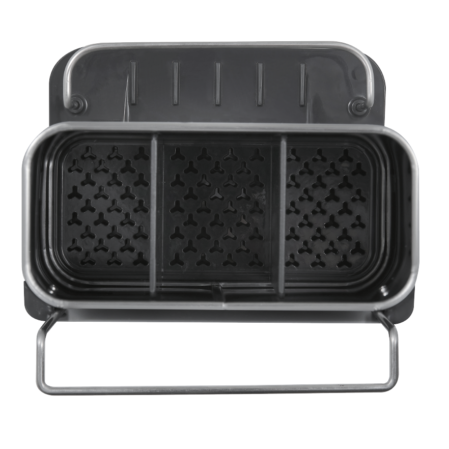 Organizador lavadero acero inoxidable Kala - 3 Compartimentos, Drenaje Rápido, Multiuso