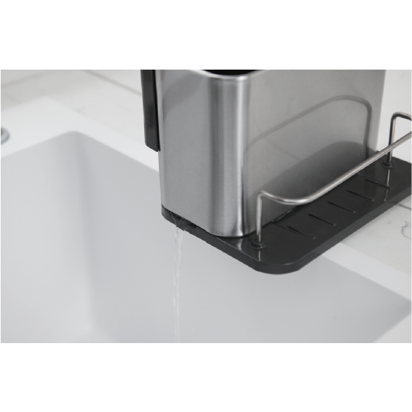 Organizador lavadero acero inoxidable Kala - 3 Compartimentos, Drenaje Rápido, Multiuso