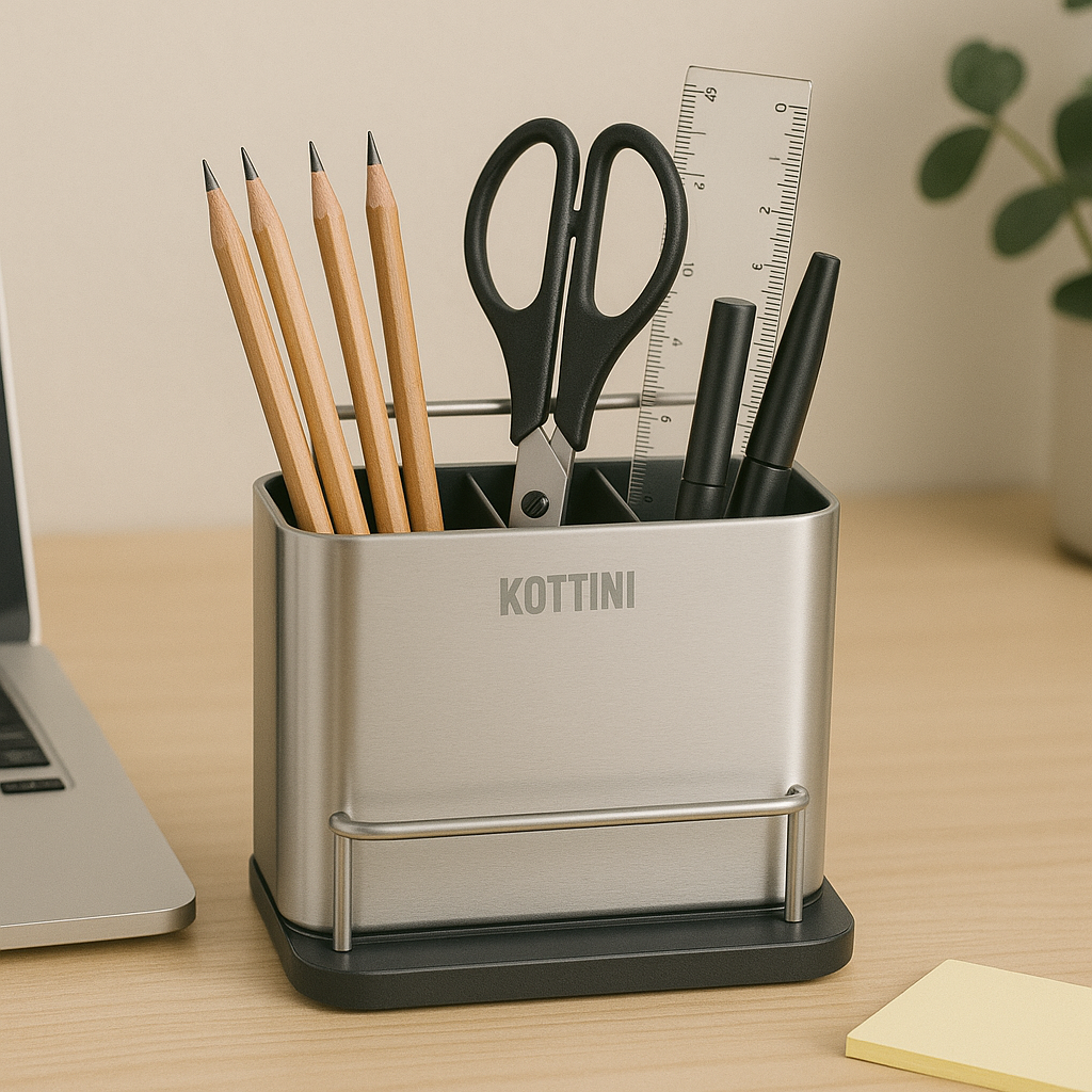 Organizador lavadero acero inoxidable Kala - 3 Compartimentos, Drenaje Rápido, Multiuso