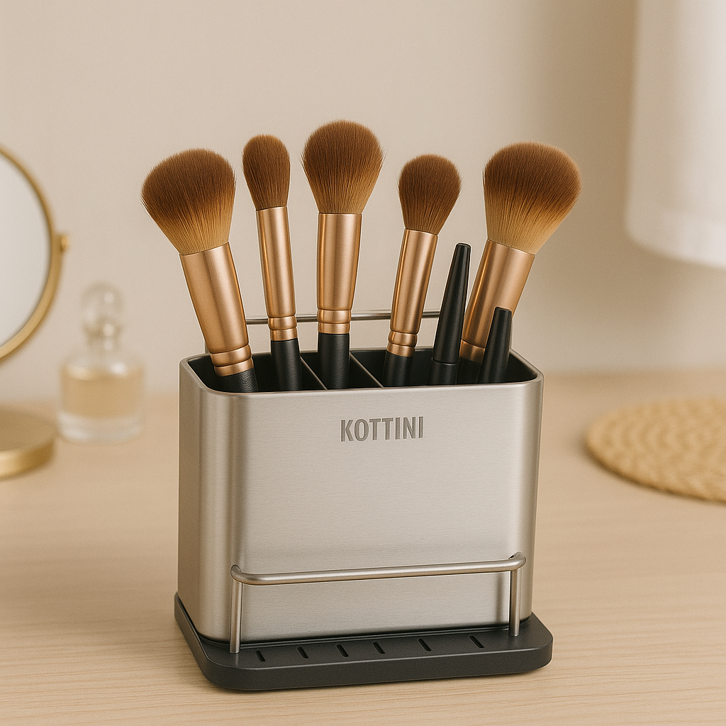 Organizador lavadero acero inoxidable Kala - 3 Compartimentos, Drenaje Rápido, Multiuso