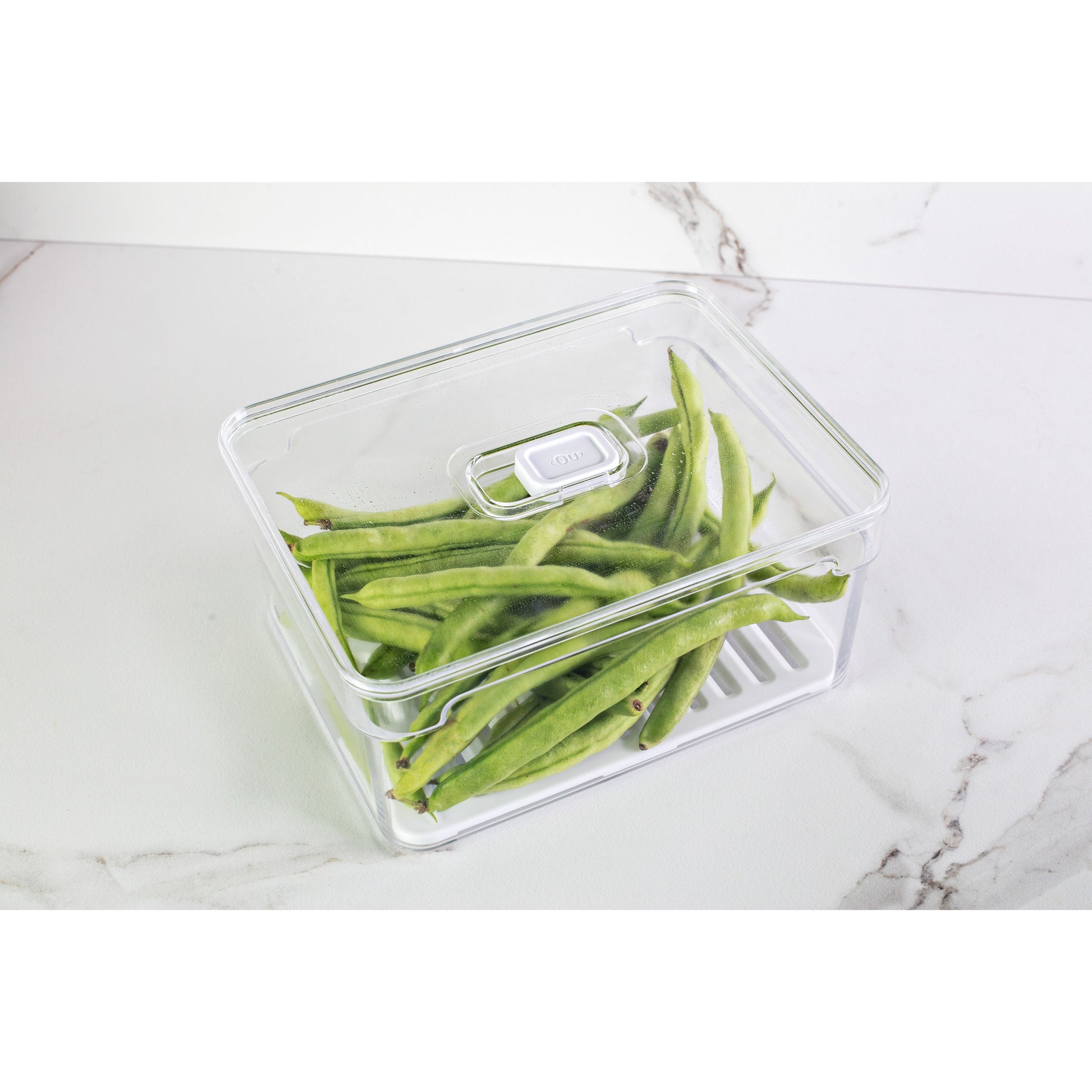 Organizador para refrigeradora Clear Fresh con tapa