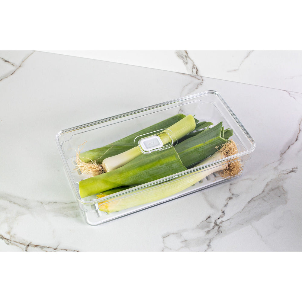 Organizador para refrigeradora Clear Fresh con tapa