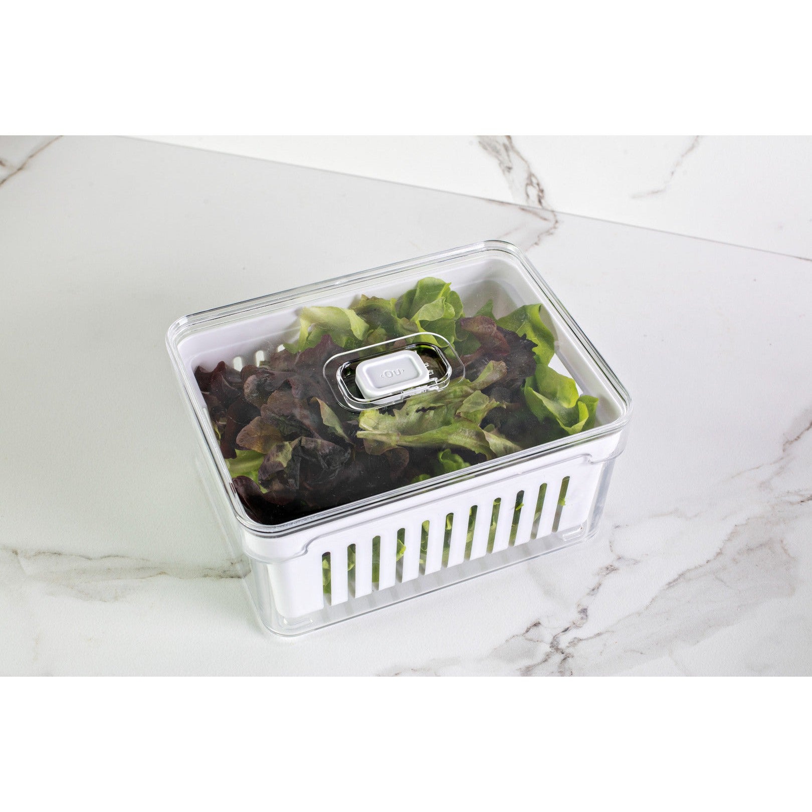 Organizador para refrigeradora Clear Fresh con tapa