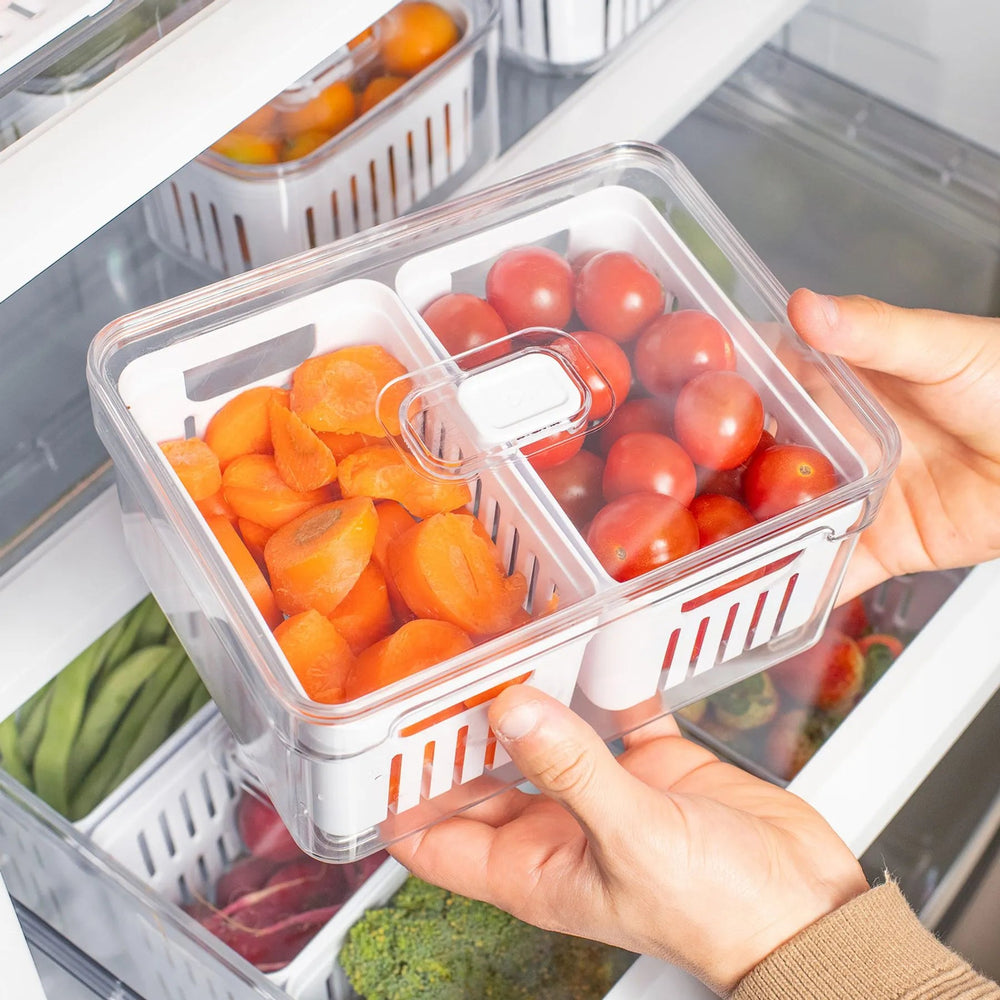 Organizador para refrigeradora c/ cesta Clear Fresh