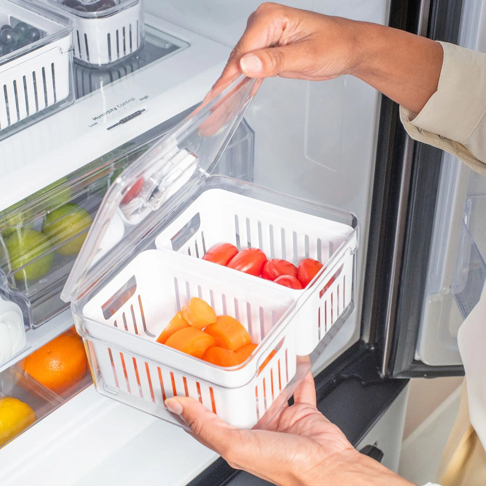 Organizador para refrigeradora c/ cesta Clear Fresh