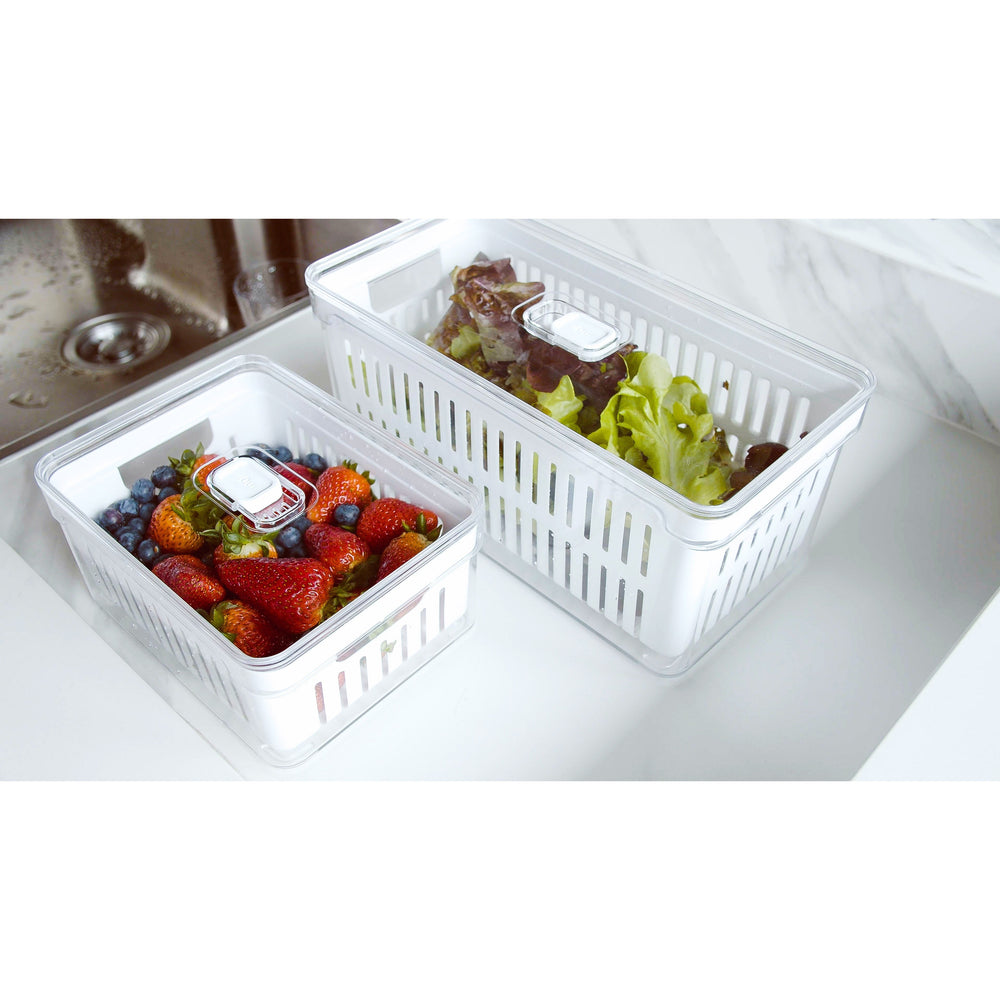 Organizador para refrigeradora c/ cesta Clear Fresh