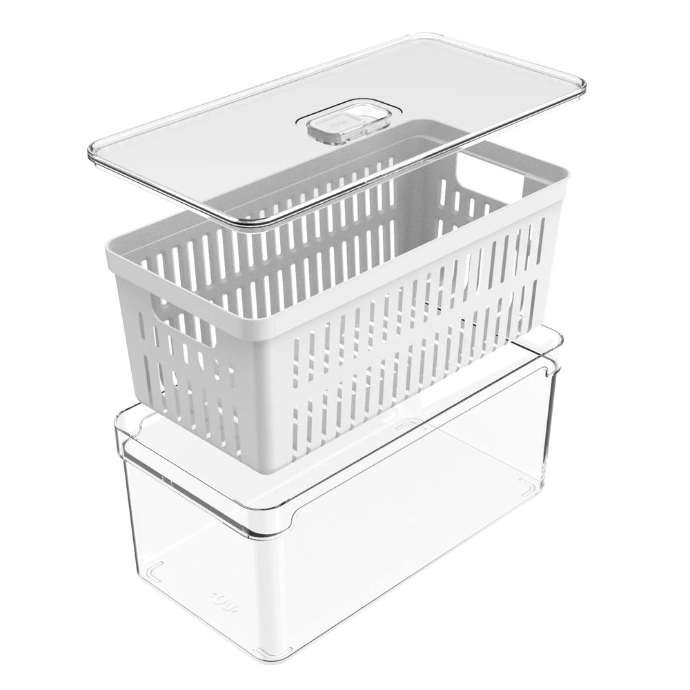Organizador para refrigeradora c/ cesta Clear Fresh