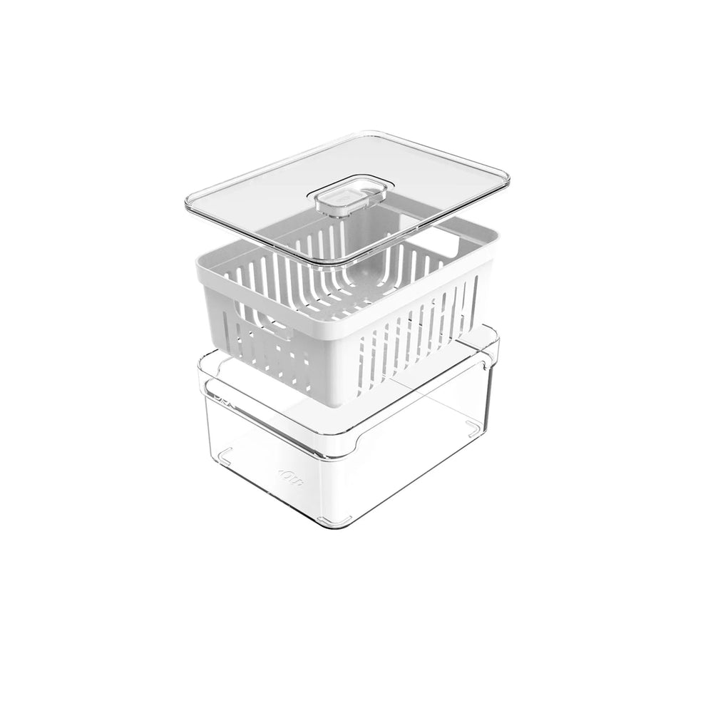 Organizador para refrigeradora c/ cesta Clear Fresh