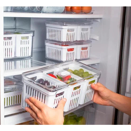 Organizador para refrigeradora c/ cesta Clear Fresh
