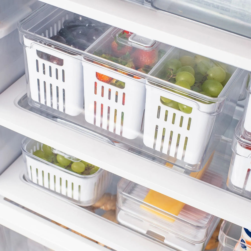 Organizador para refrigeradora c/ cesta Clear Fresh