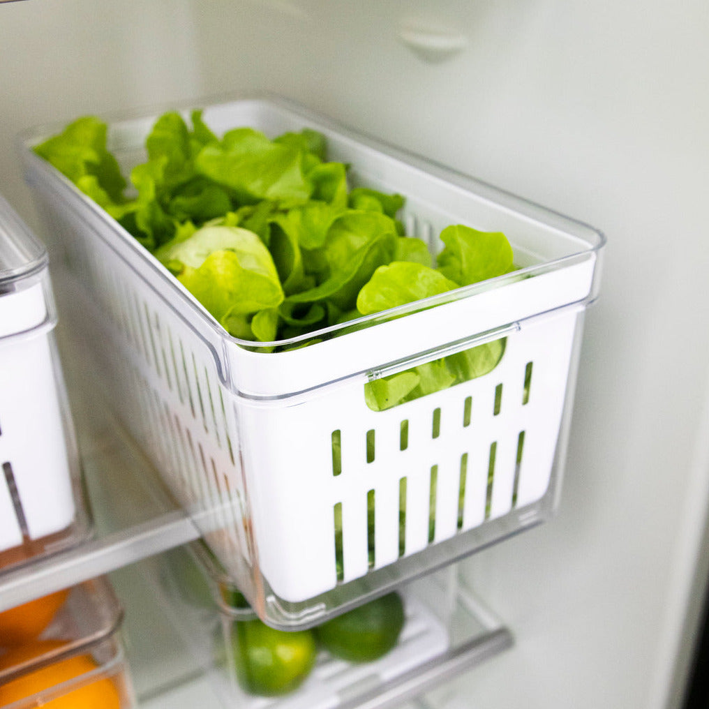 Organizador para refrigeradora c/ cesta Clear Fresh