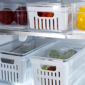 Organizador para refrigeradora c/ cesta Clear Fresh