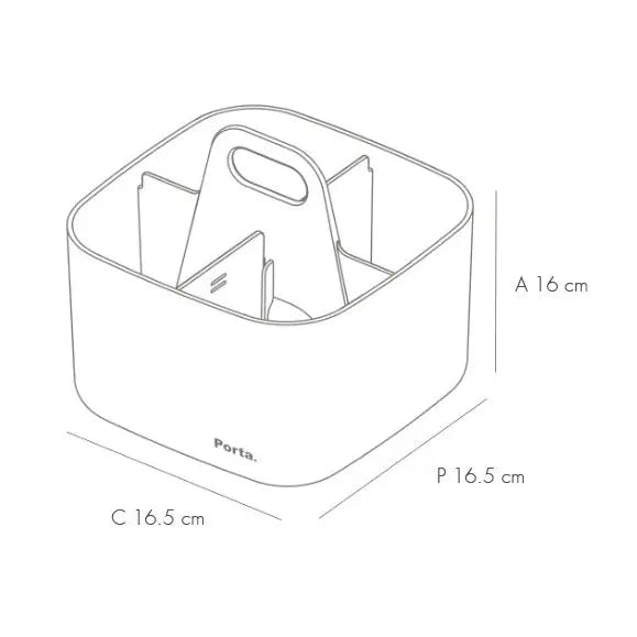 Organizador portatil Porta Vita gris