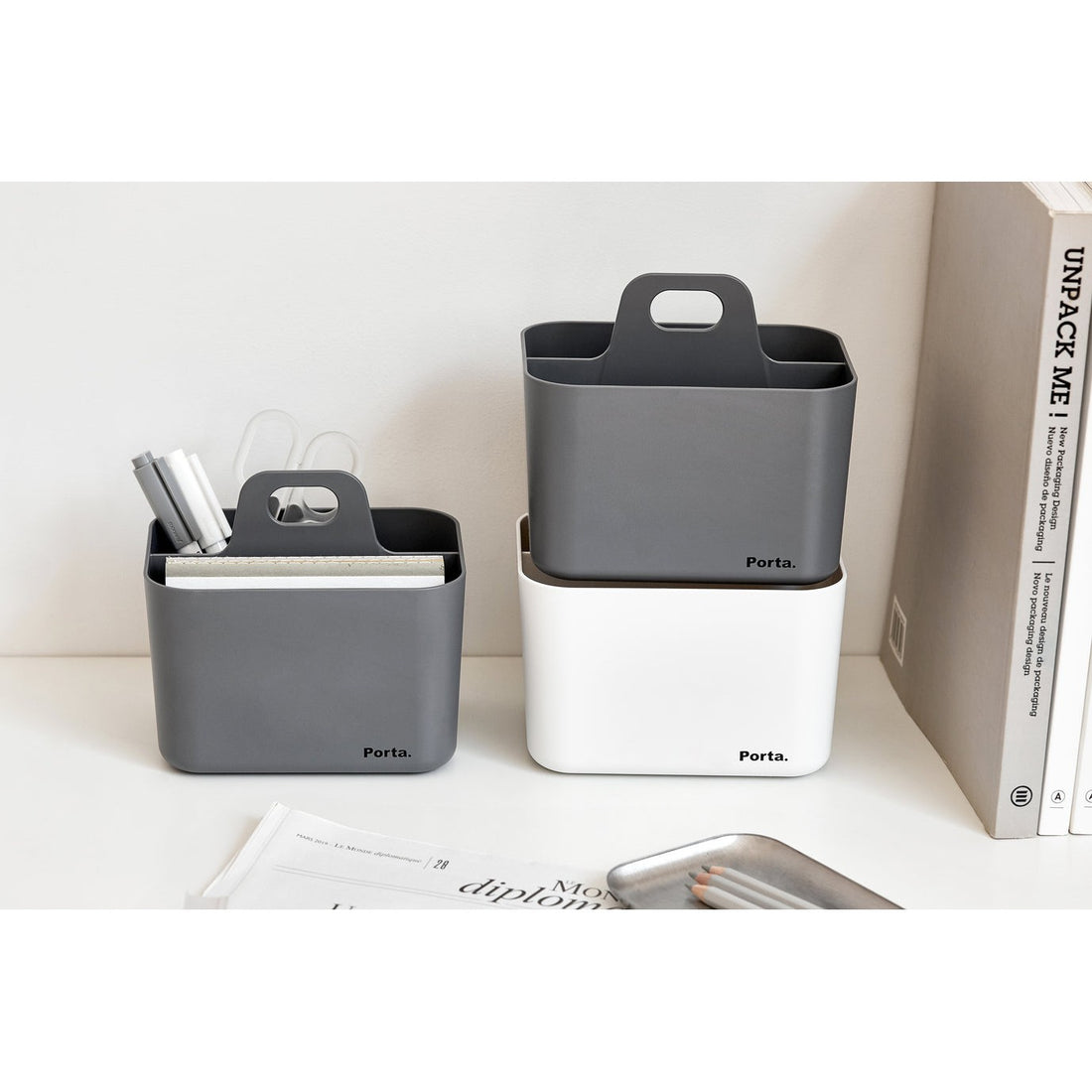 Organizador portatil Porta mini gris