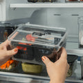 Organizador refrigeradora Clear Fresh c/cesta negro