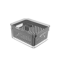 Organizador refrigeradora Clear Fresh c/cesta negro