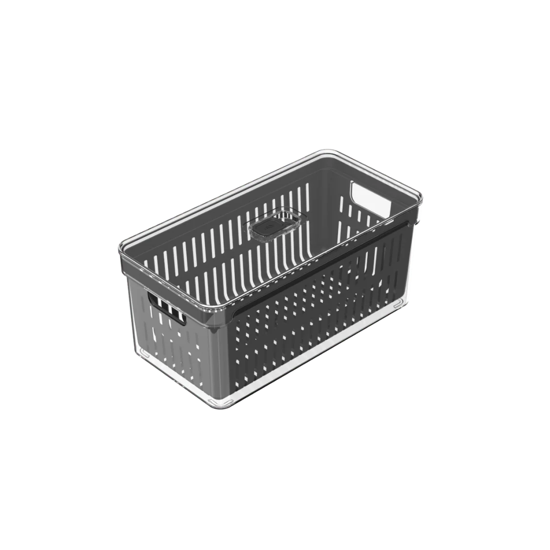 Organizador refrigeradora Clear Fresh c/cesta negro