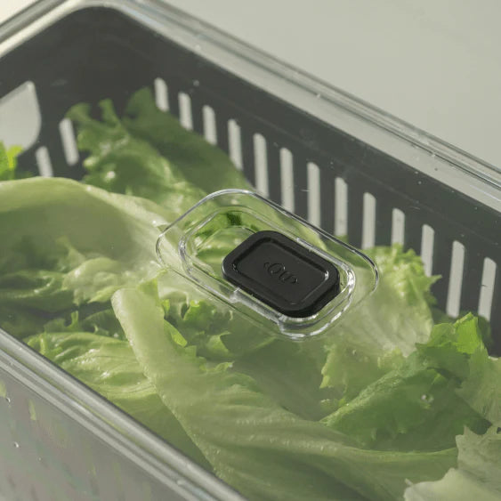 Organizador refrigeradora Clear Fresh c/cesta negro