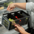 Organizador refrigeradora Clear Fresh c/cesta negro