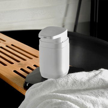 Dispensador de Jabón Líquido 380ml Aura Blanco - Diseño Minimalista