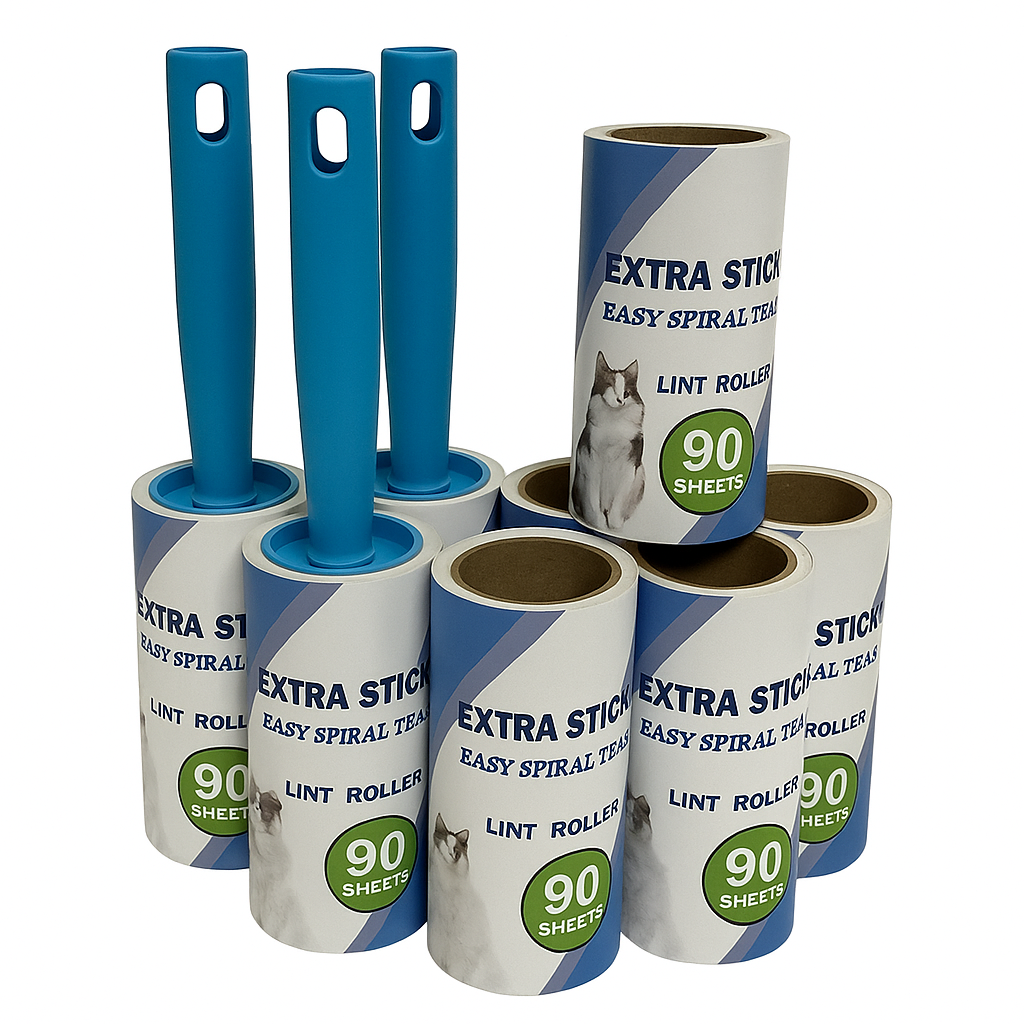 Pack 3 Rollers Anti-Pelusa c/8 repuestos 720 hojas - Removedor de Pelos para Mascotas, Ropa y Muebles