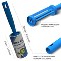 Pack 3 Rollers Anti-Pelusa c/8 repuestos 720 hojas - Removedor de Pelos para Mascotas, Ropa y Muebles