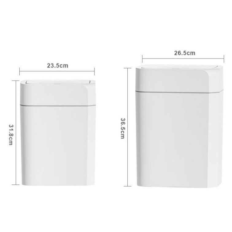 Pack x 2 Tacho basura sensor 16L+12L blanco ABS
