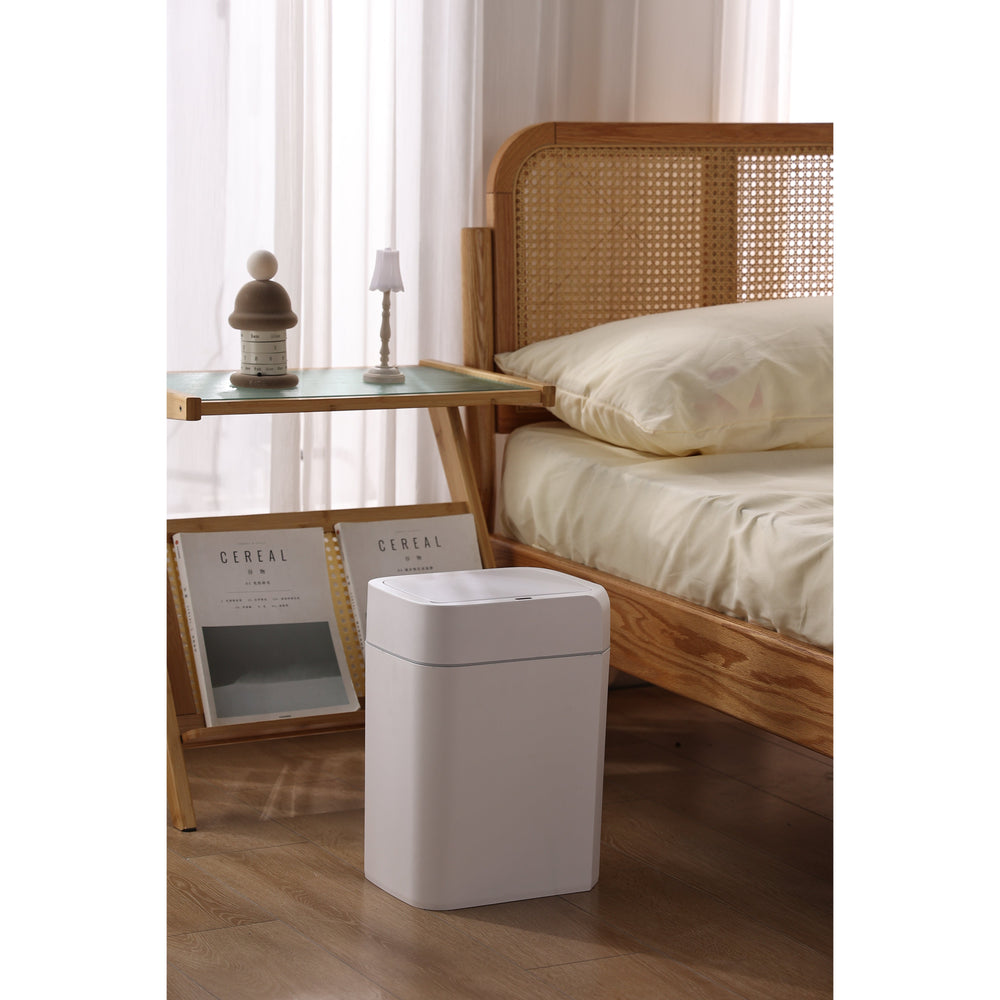 Pack x 2 Tacho basura sensor 16L+12L blanco ABS
