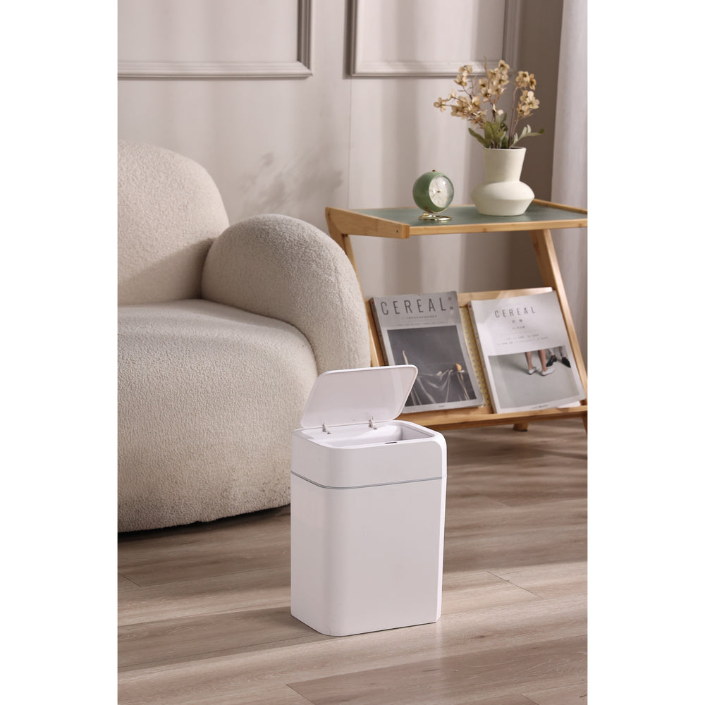 Pack x 2 Tacho basura sensor 16L+12L blanco ABS