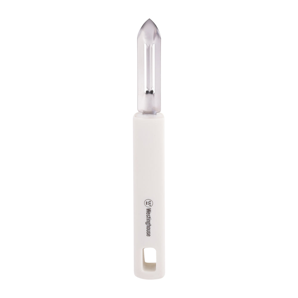 Pelador verduras acero inoxidable blanco - Mango Ergonómico y Corte Preciso