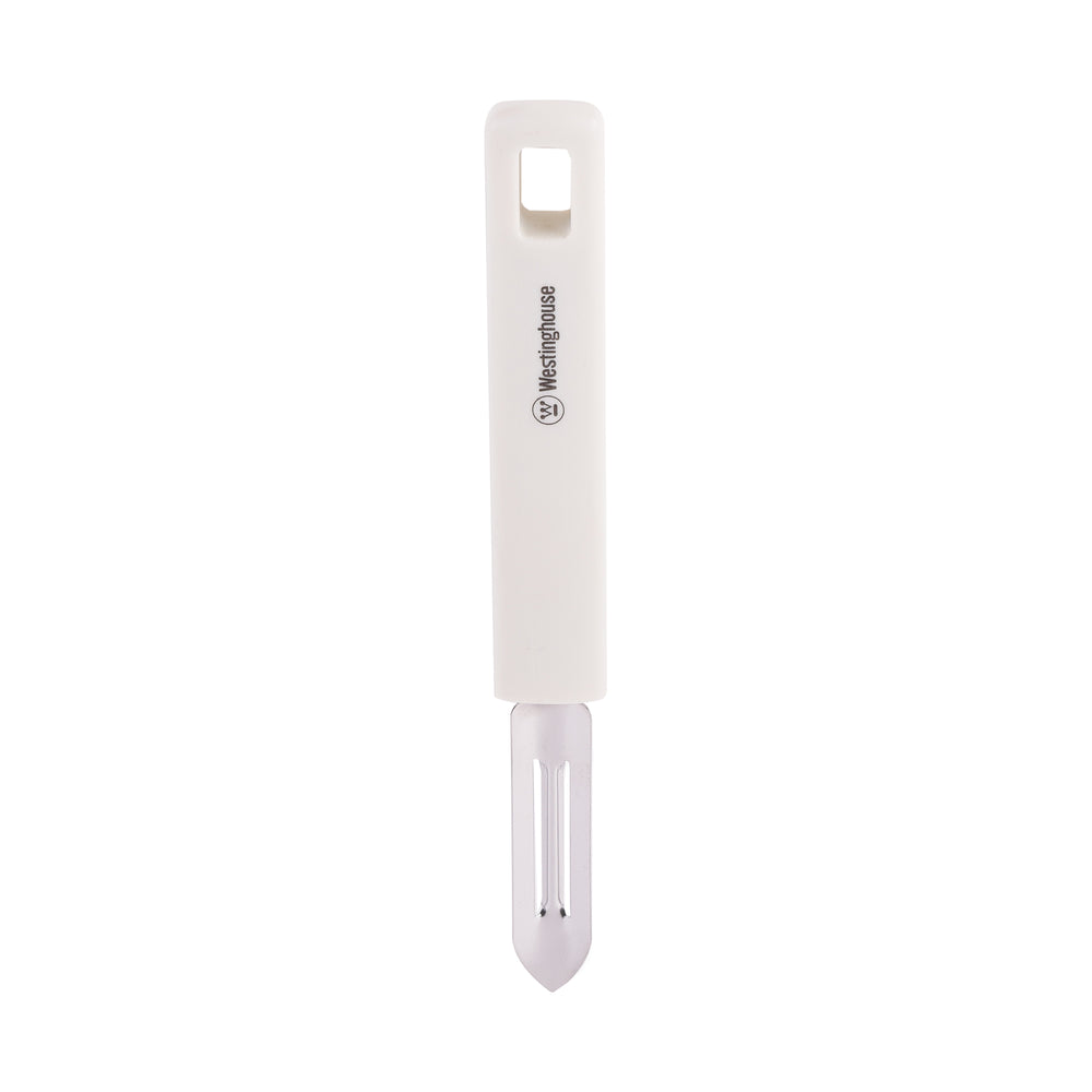 Pelador verduras acero inoxidable blanco - Mango Ergonómico y Corte Preciso