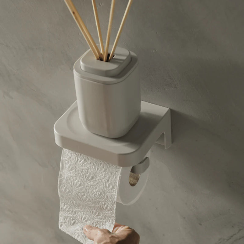 Porta Papel Higiénico Adhesivo Eleve Beige – Sin Taladro y Diseño Minimalista