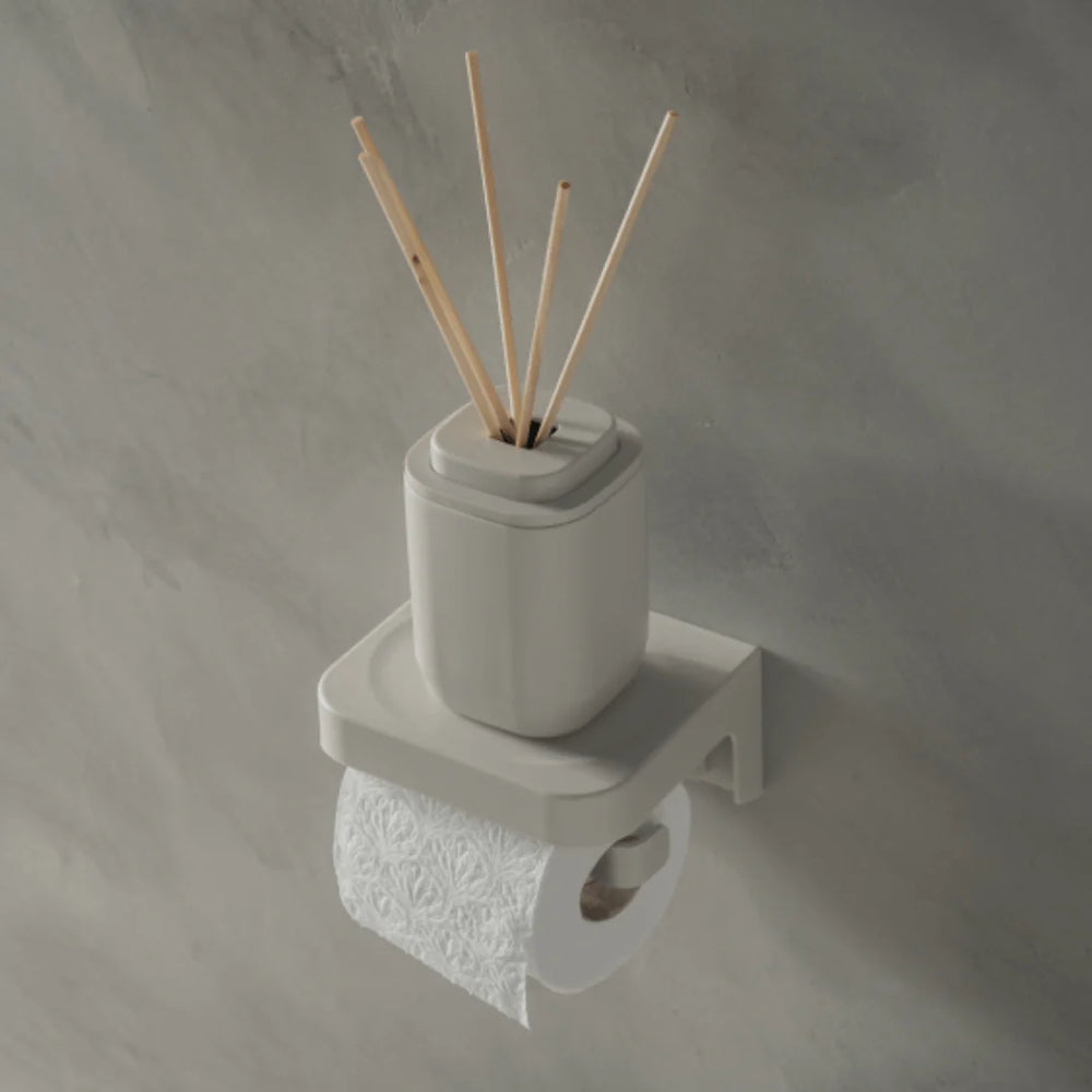 Porta Papel Higiénico Adhesivo Eleve Beige – Sin Taladro y Diseño Minimalista